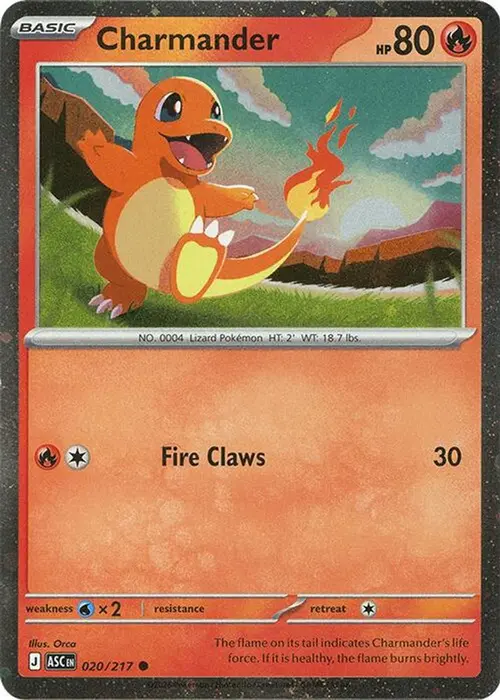 Charmander - 020/217 (Cosmos Holo) card art