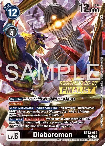 Diaboromon (Regionals 26-27 Season 1 Finalist) card art
