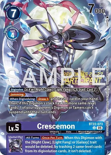 Crescemon (Regionals 26-27 Season 1 Participant) card art