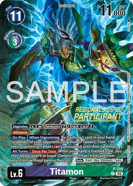 Titamon (Regionals 26-27 Season 1 Participant) card art