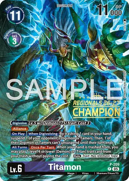 Titamon (Regionals 26-27 Season 1 Champion) card art