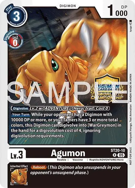 Agumon (World Championship 26–27 Regionals Season 1) card art