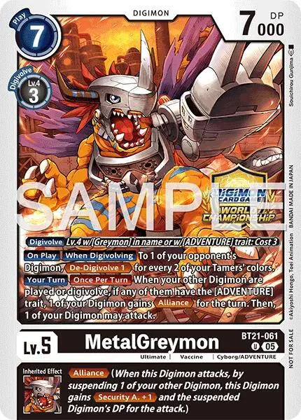MetalGreymon (World Championship 26–27 Regionals Season 1) card art