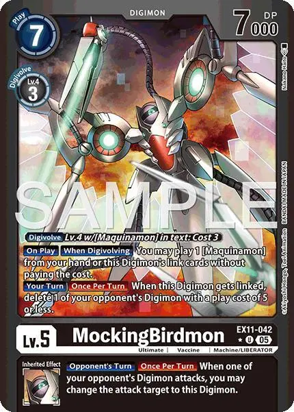 MockingBirdmon (Limited Foil) card art