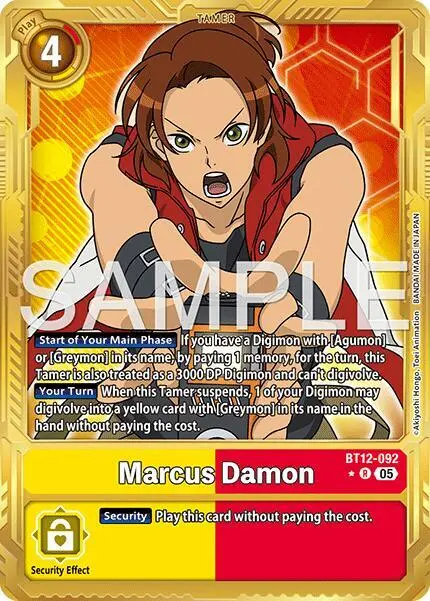 Marcus Damon - BT12-092 (Gold Border) card art