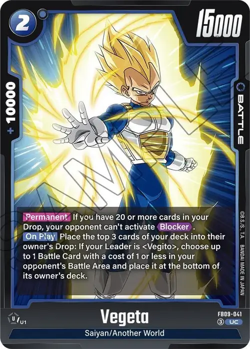 Vegeta card art