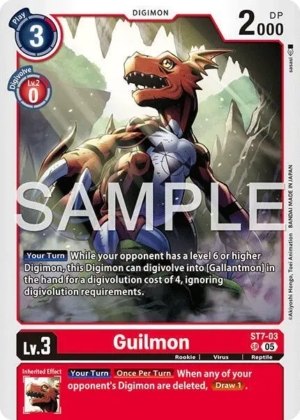 Guilmon - ST7-03 (Reprint) card art