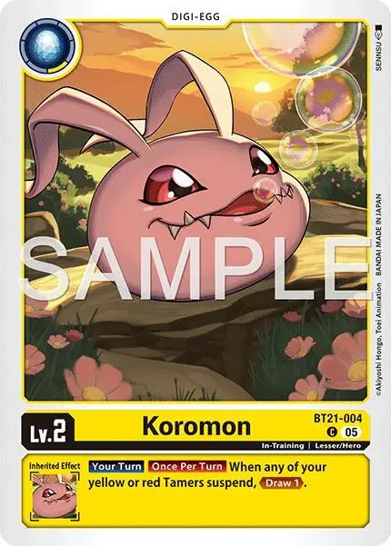 Koromon - BT21-004 (Reprint) card art