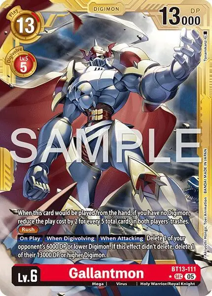 Gallantmon - BT13-111 (Gold Border) card art