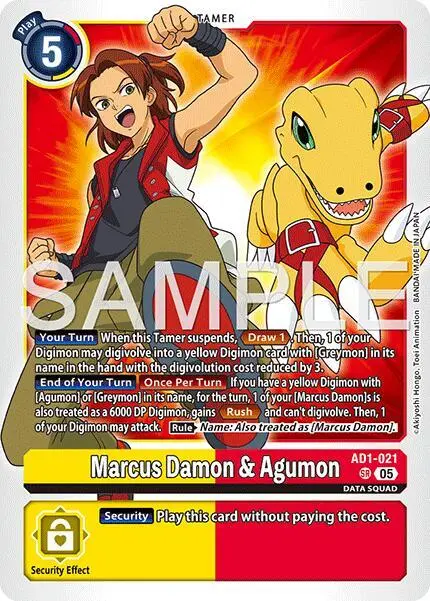 Marcus Damon & Agumon card art