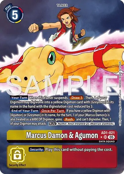 Marcus Damon & Agumon (Alternate Art) card art