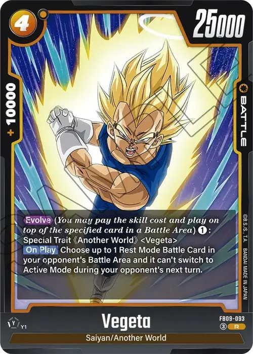 Vegeta card art