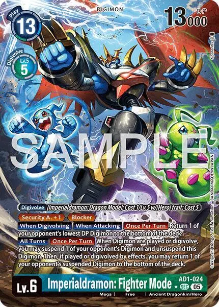 Imperialdramon: Fighter Mode - AD1-024 (Alternate Art) card art