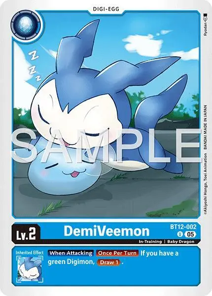 DemiVeemon - BT12-002 (Reprint) card art