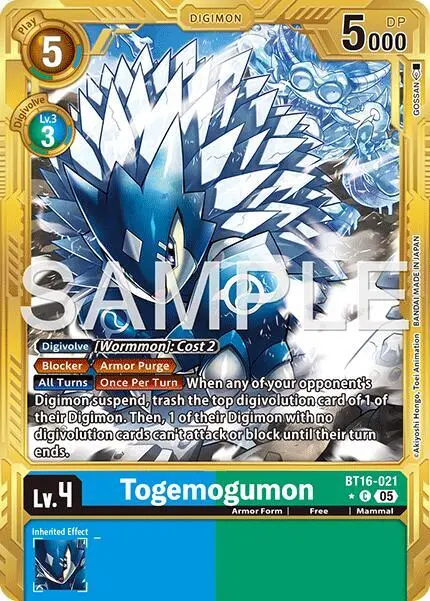Togemogumon (Gold Border) card art