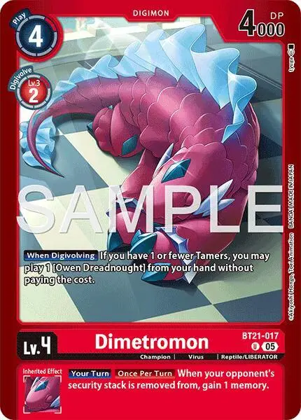Dimetromon - BT21-017 card art