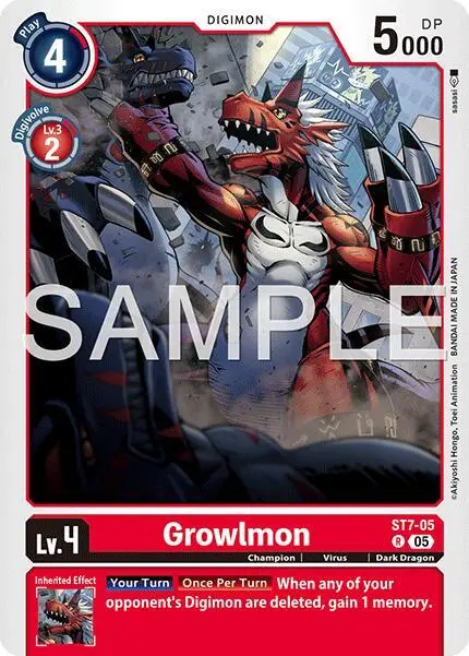 Growlmon - ST7-05 (Reprint) card art