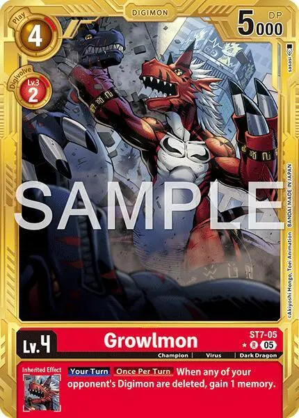 Growlmon - ST7-05 (Gold Border) card art
