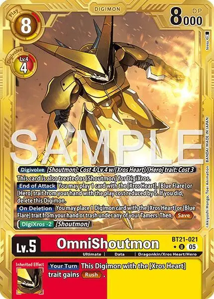 OmniShoutmon (Gold Border) card art