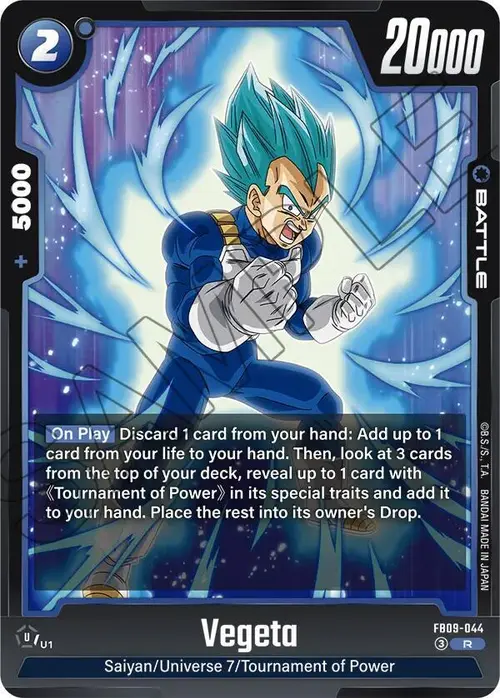 Vegeta card art