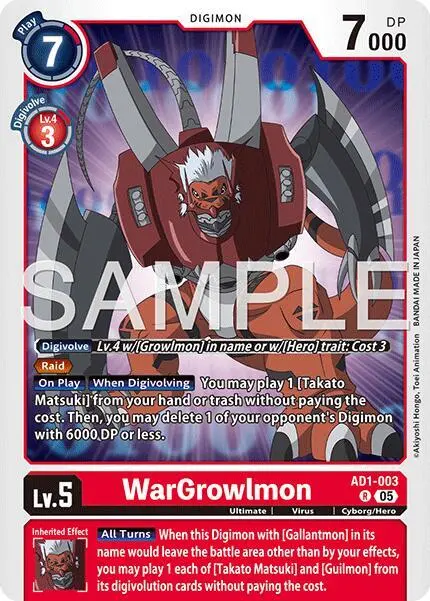 WarGrowlmon - AD1-003 card art