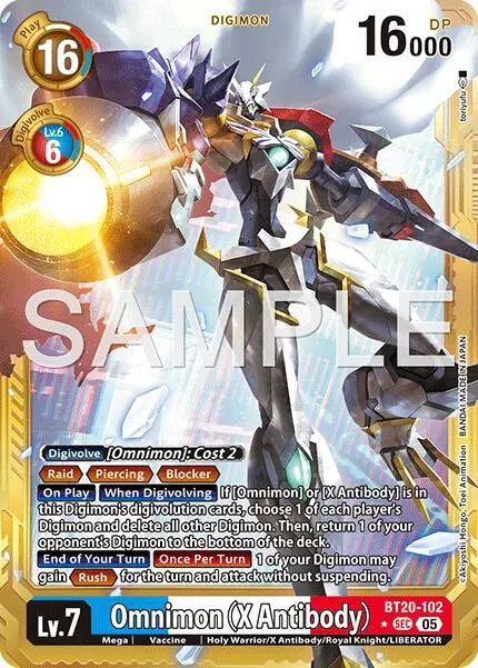 Omnimon (X Antibody) (Gold Border) card art