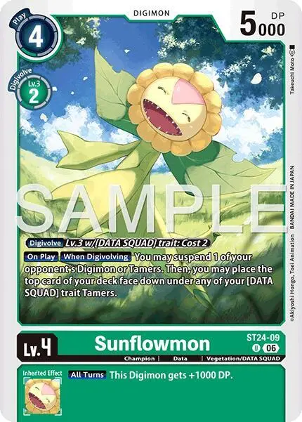 Sunflowmon card art