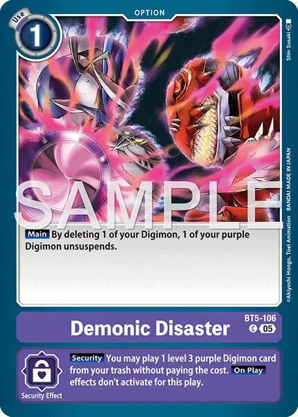 Demonic Disaster (Reprint) card art