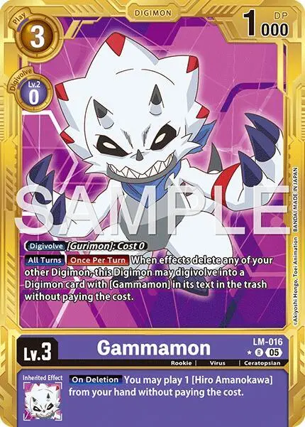 Gammamon - LM-016 (Gold Border) card art