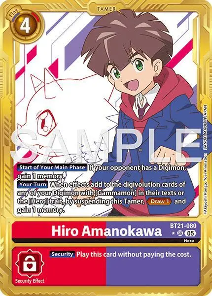 Hiro Amanokawa - BT21-080 (Gold Border) card art