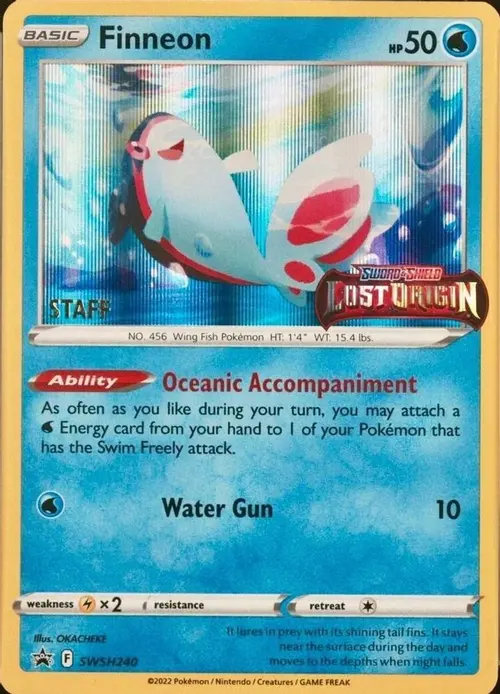 Finneon - SWSH240 (Prerelease Staff) card art
