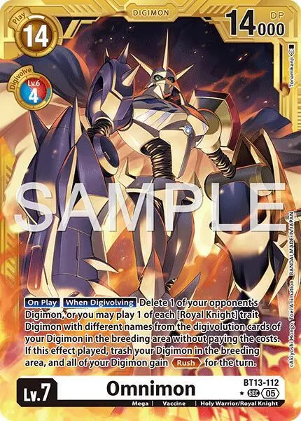 Omnimon - BT13-112 (Gold Border) card art