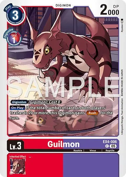 Guilmon - EX4-006 (Reprint) card art