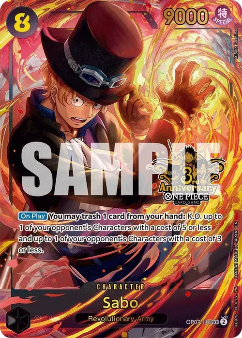 Sabo (Japanese Version 3rd Anniversary Set) card art