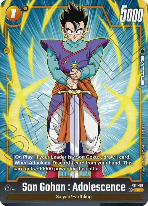 Son Gohan : Adolescence card art