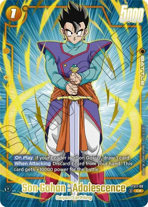 Son Gohan : Adolescence (Gold) card art