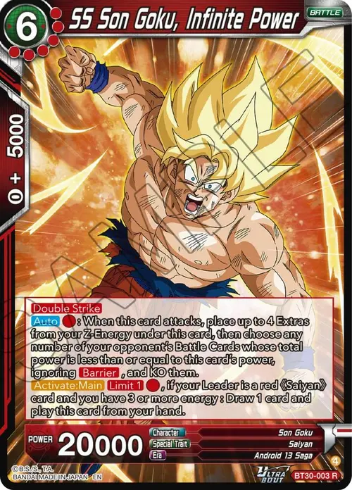 SS Son Goku, Infinite Power card art