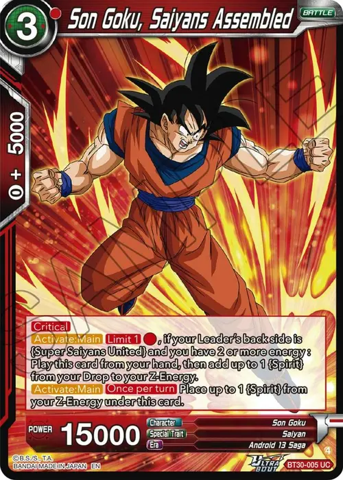 Son Goku, Saiyans Assembled card art