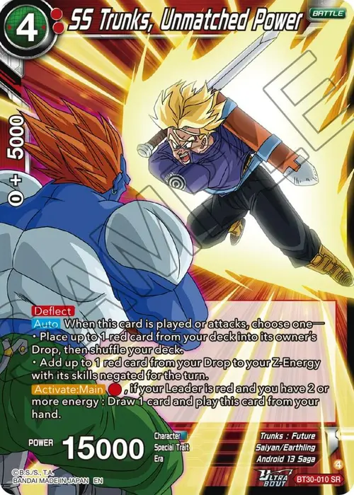 SS Trunks, Unmatched Power card art