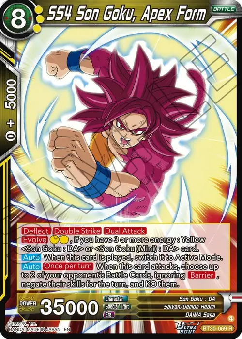 SS4 Son Goku, Apex Form card art