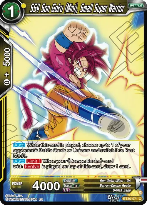 SS4 Son Goku (Mini), Small Super Warrior card art