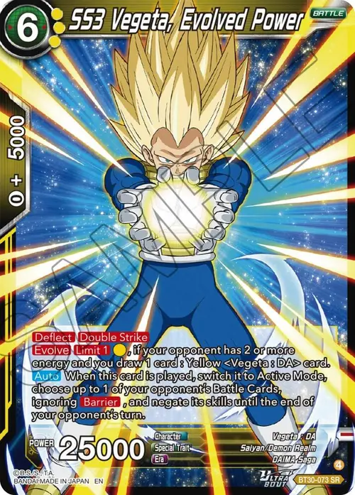 SS3 Vegeta, Evolved Power card art