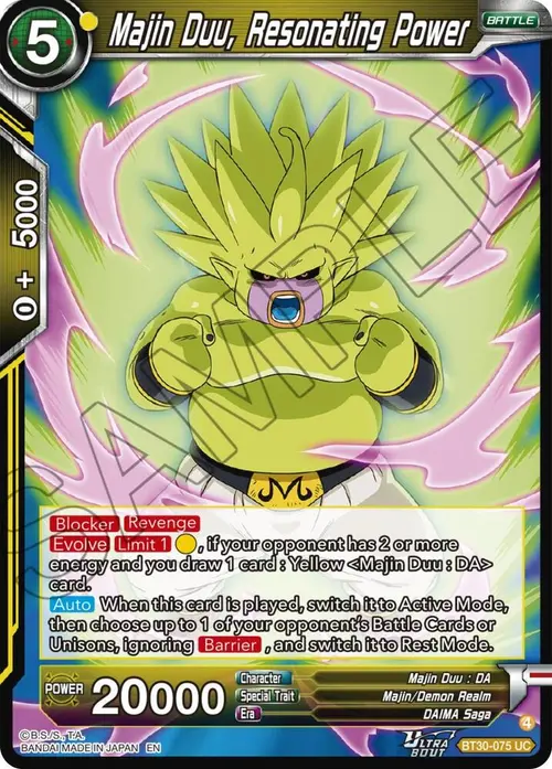 Majin Duu, Resonating Power card art