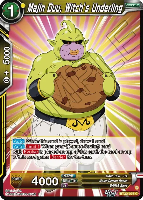 Majin Duu, Witch's Underling card art