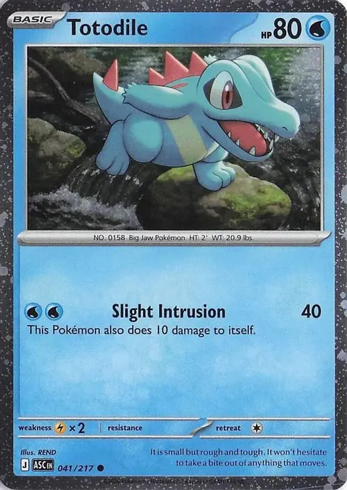 Totodile (Cosmos Holo) card art