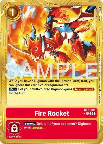 Fire Rocket (Gold Border) card art