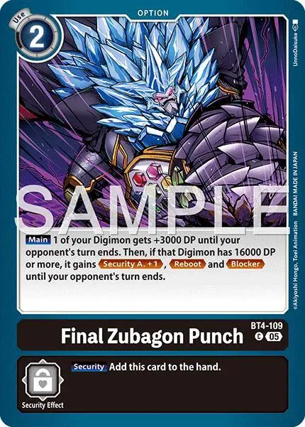 Final Zubagon Punch (Reprint) card art
