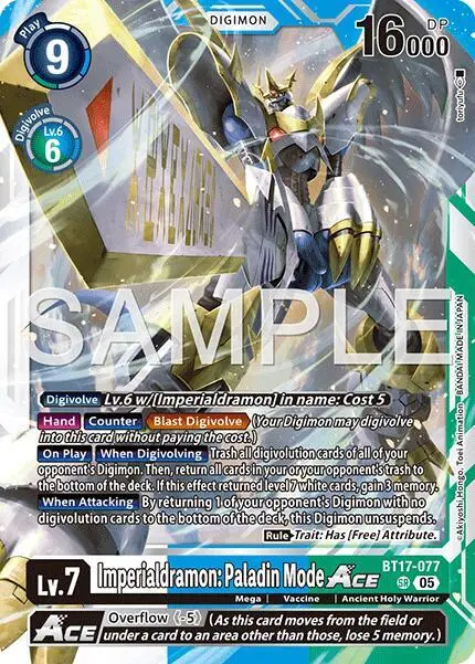 Imperialdramon: Paladin Mode ACE (Reprint) card art