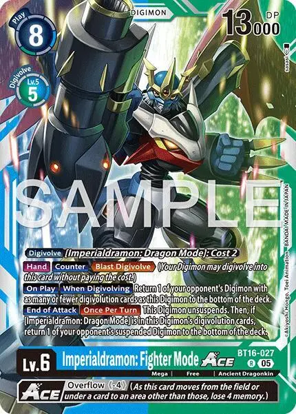 Imperialdramon: Fighter Mode ACE - BT16-027 (Reprint) card art