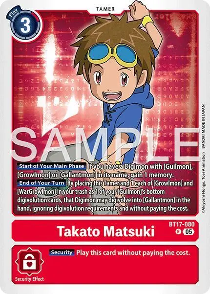 Takato Matsuki - BT17-080 (Reprint) card art